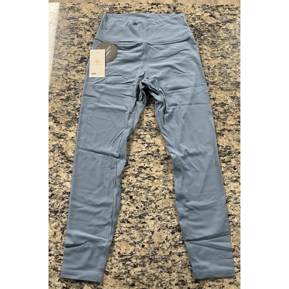 NWT Shein Blue Workout Gym Leggings Criss Cross High Waist NEW Size M